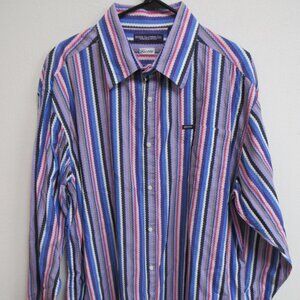 Enyce Clothing Co Colorful Striped Long‎ Sleeve Shirt XL
